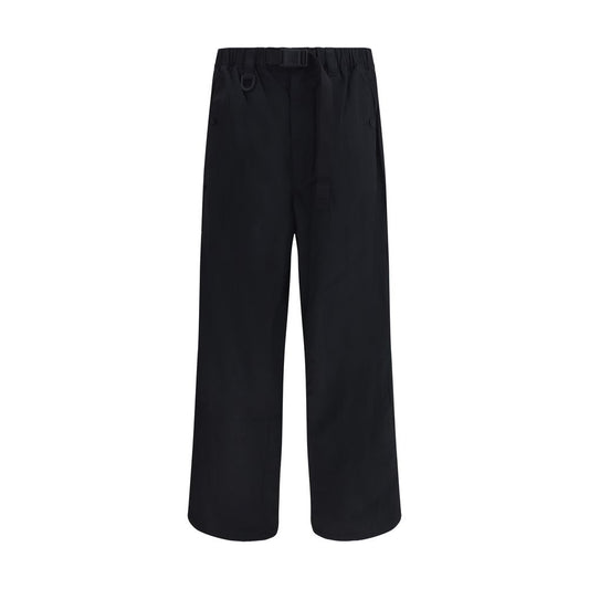 Black Nylon Casual Pants