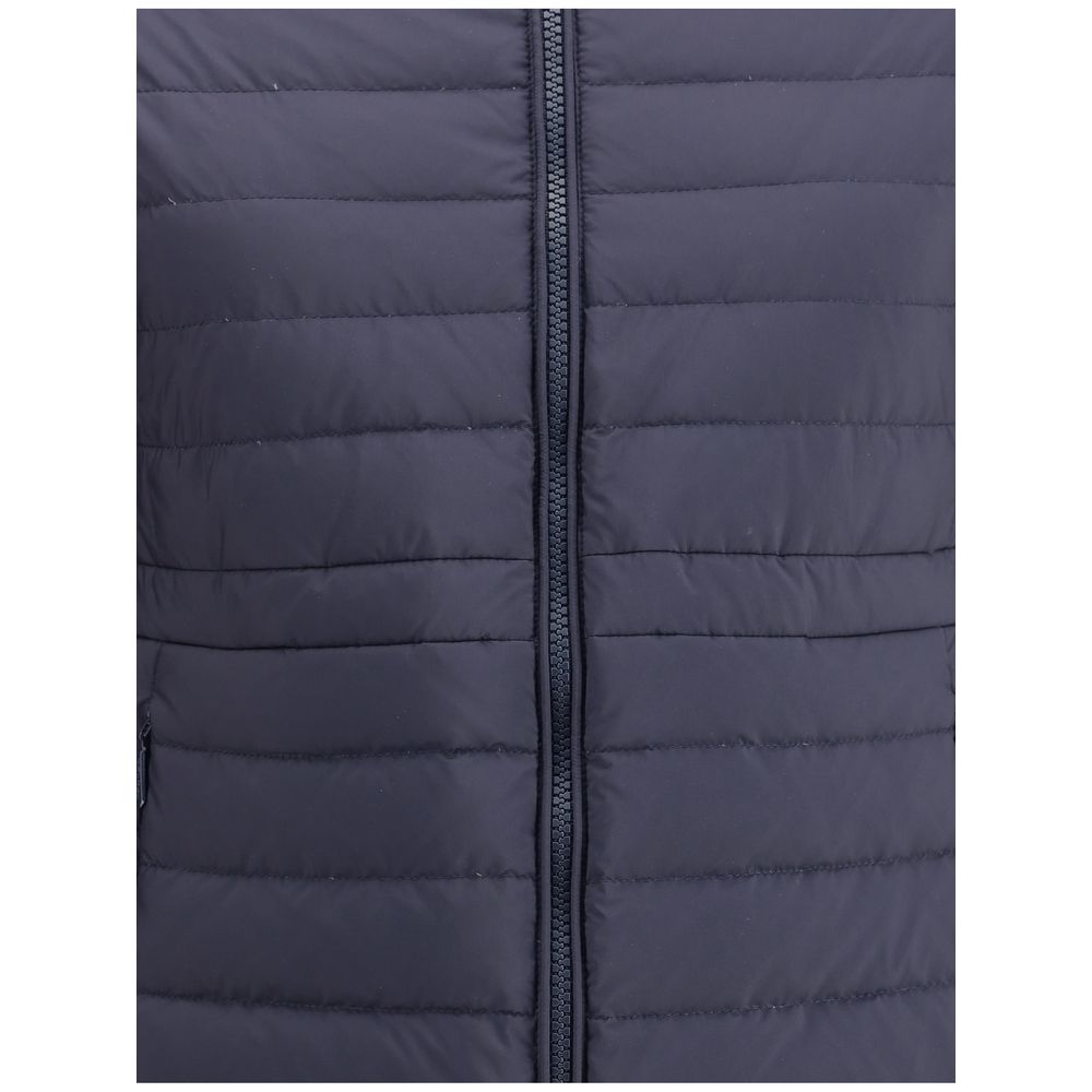 Blue Nylon Full-Length Jacket