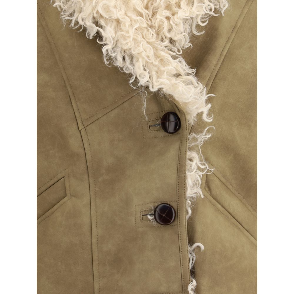 Beige Polyester Coat