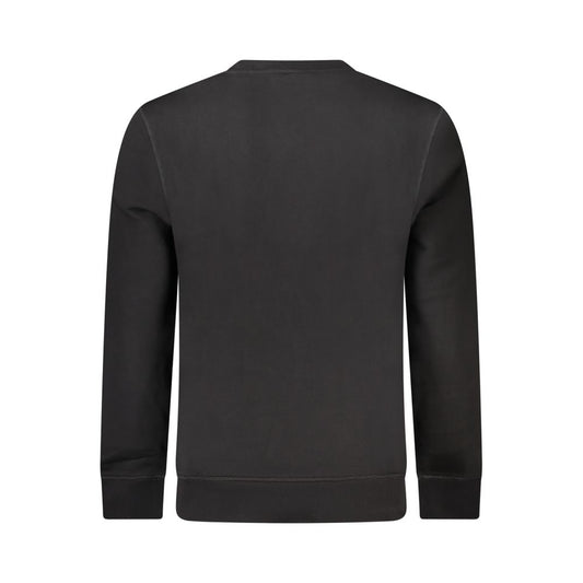 Black Cotton Men Sweater