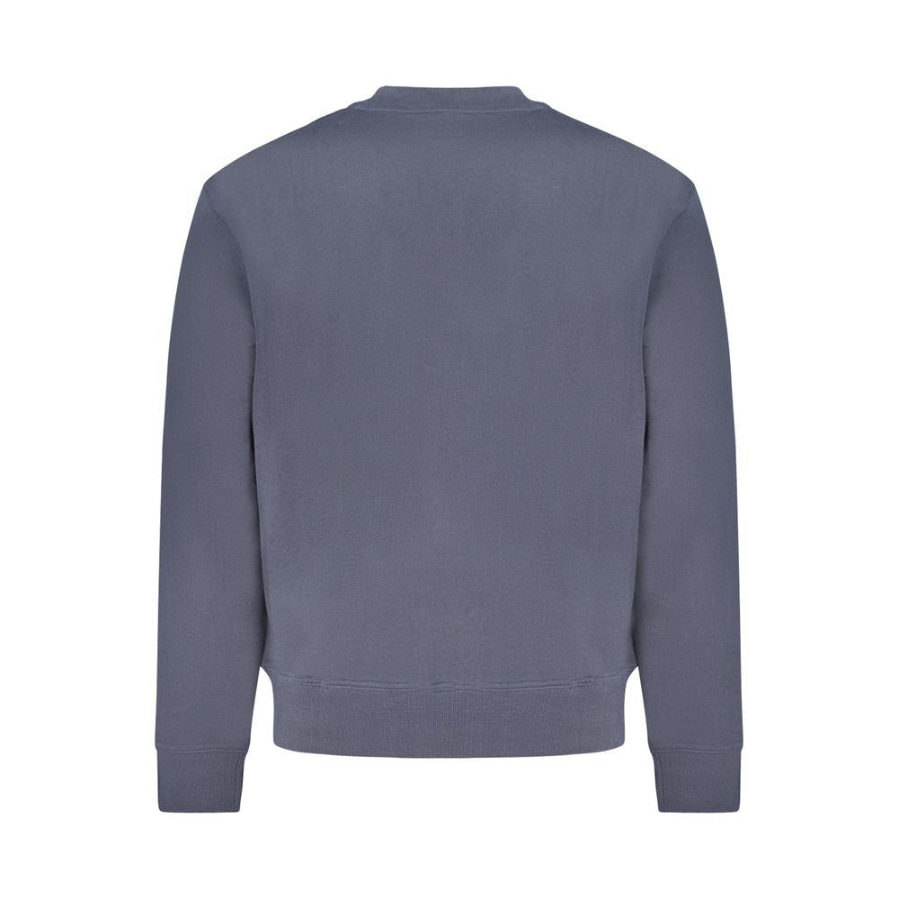 Blue Cotton Men Sweatshirt