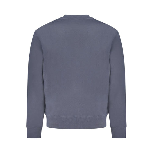 Blue Cotton Men Sweatshirt