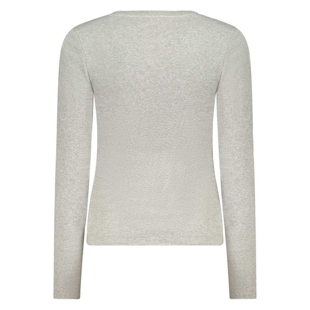 Gray Cotton Women T-Shirt