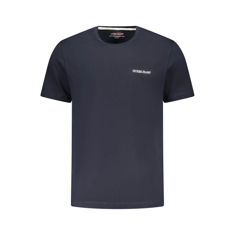 Blue Cotton Men T-Shirt