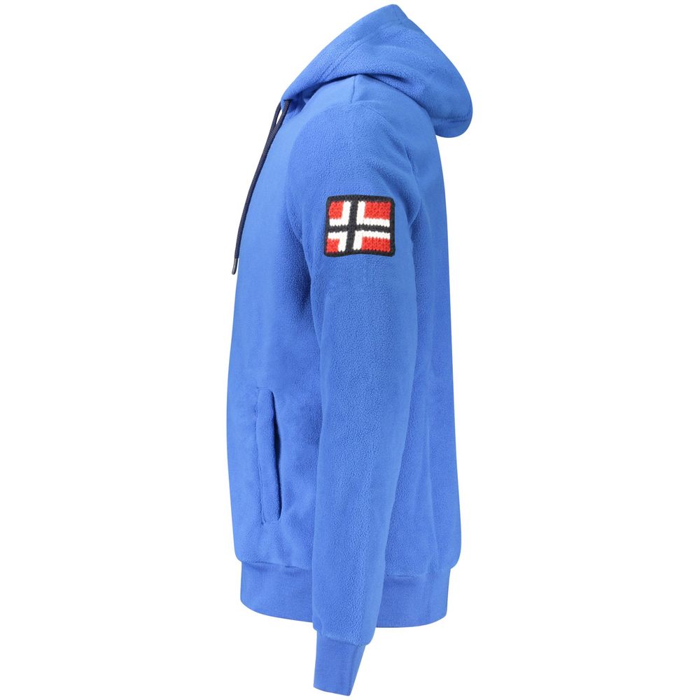 Blue Polyester Men Sweater