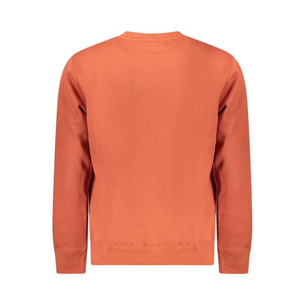 Orange Cotton Men Sweater