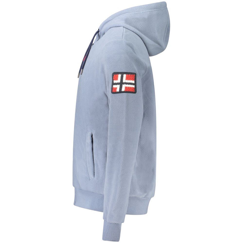 Blue Polyester Men Sweater