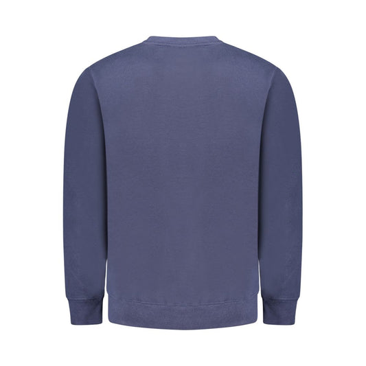 Blue Cotton Men Sweater