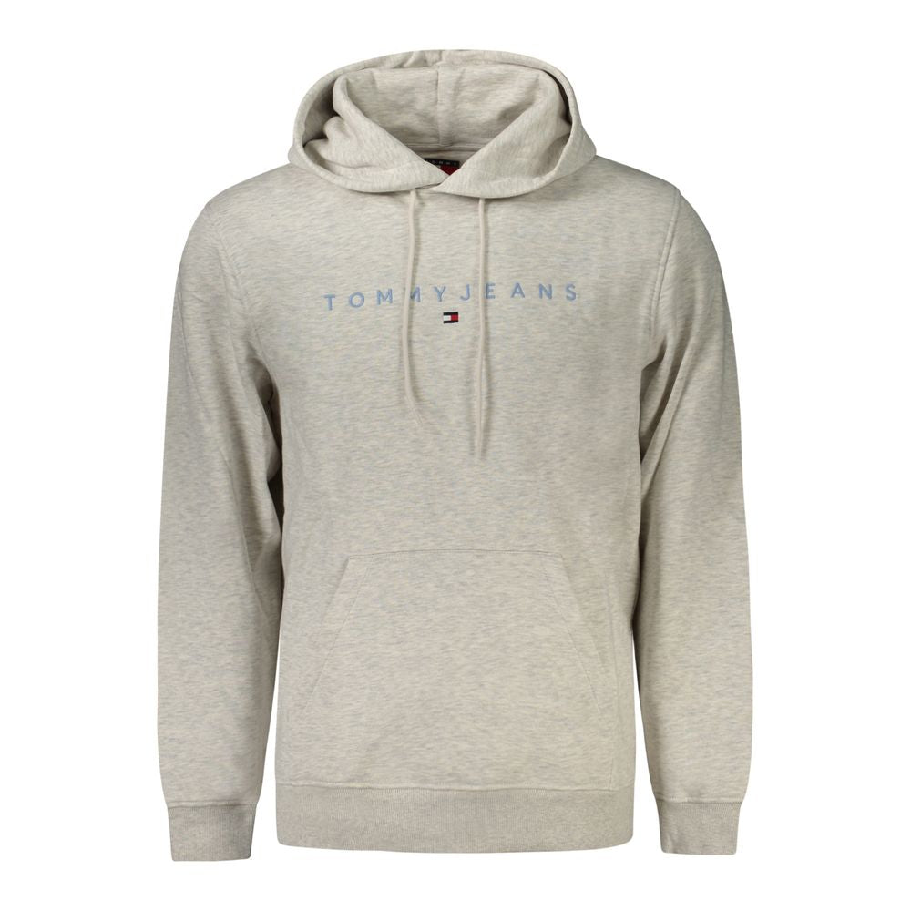 Gray Cotton Men Hoodie