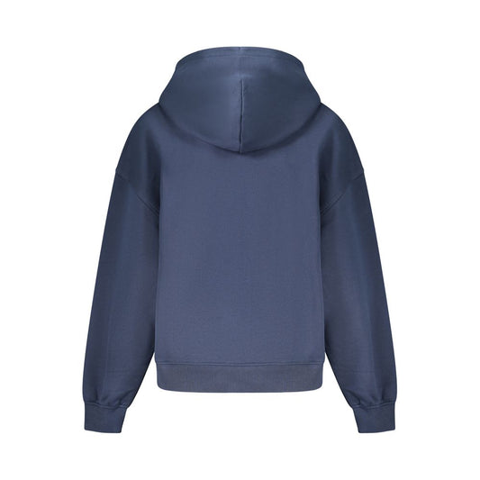 Blue Cotton Women Sweatshirt
