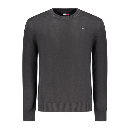 Black Cotton Men Sweater