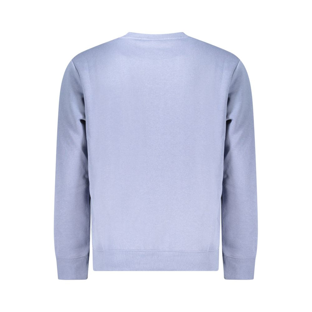 Blue Cotton Men Sweater