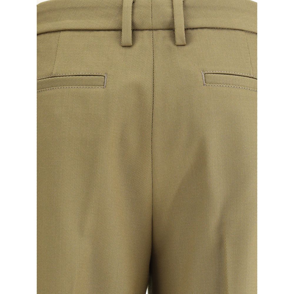 Bicolor Polyester Dress Pants