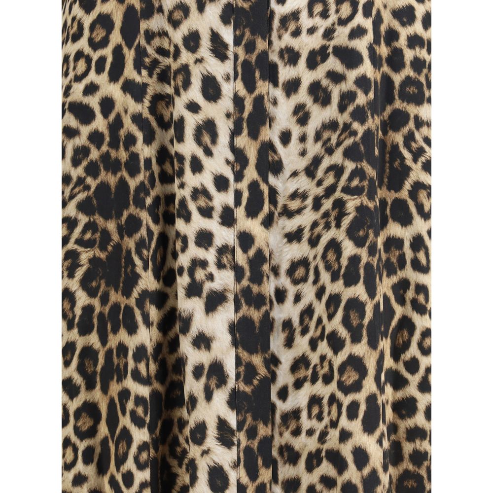 Windsor leopard satin midi Dress