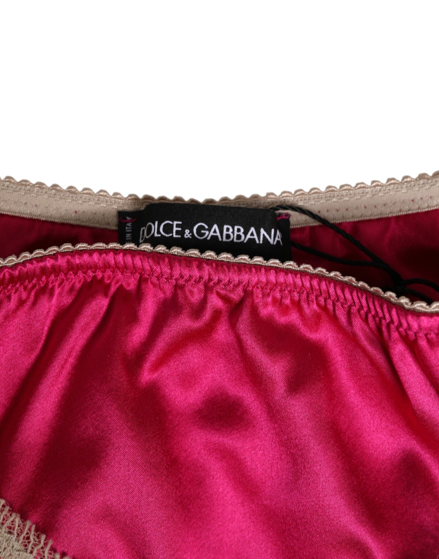 Pink Silk Satin Lace Trim New Slip Underwear