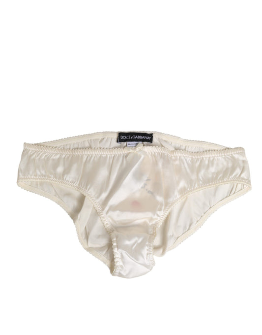White Silk Satin Lingerie Panty Underwear