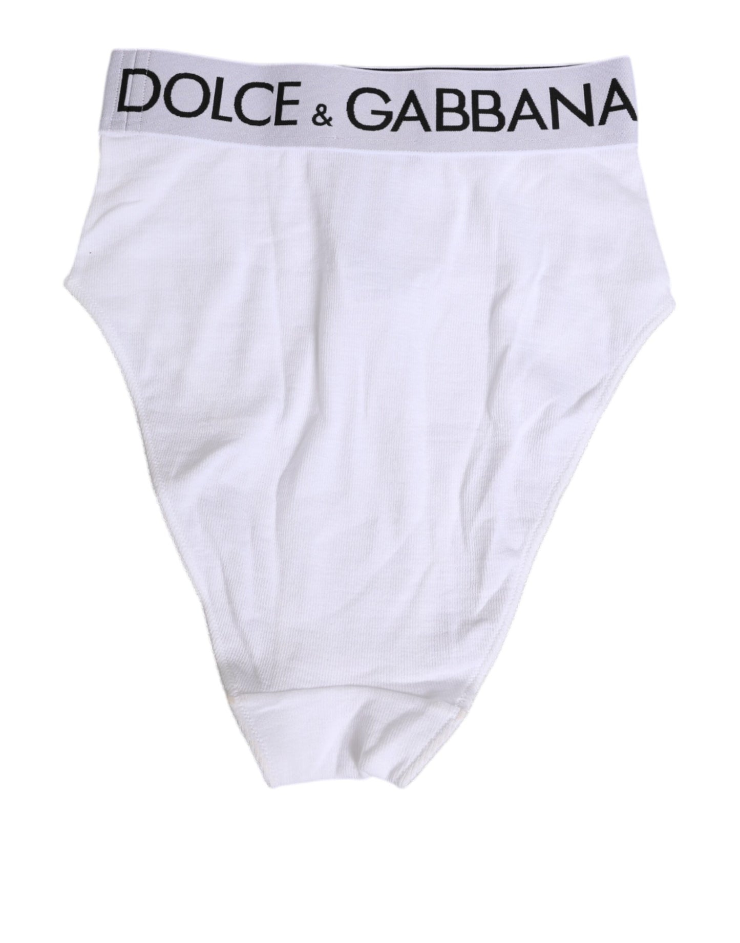 White Cotton Elastic DG Logo Waistband Underwear