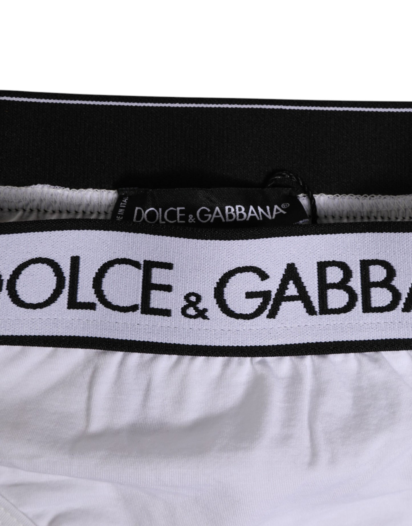 White Logo Waistband Modal Cotton Thong Underwear