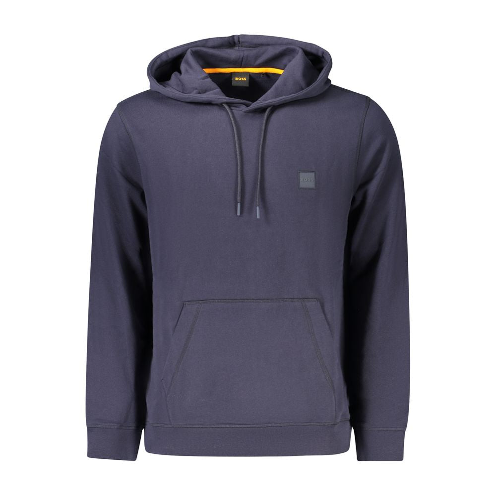 Blue Cotton Men Sweater