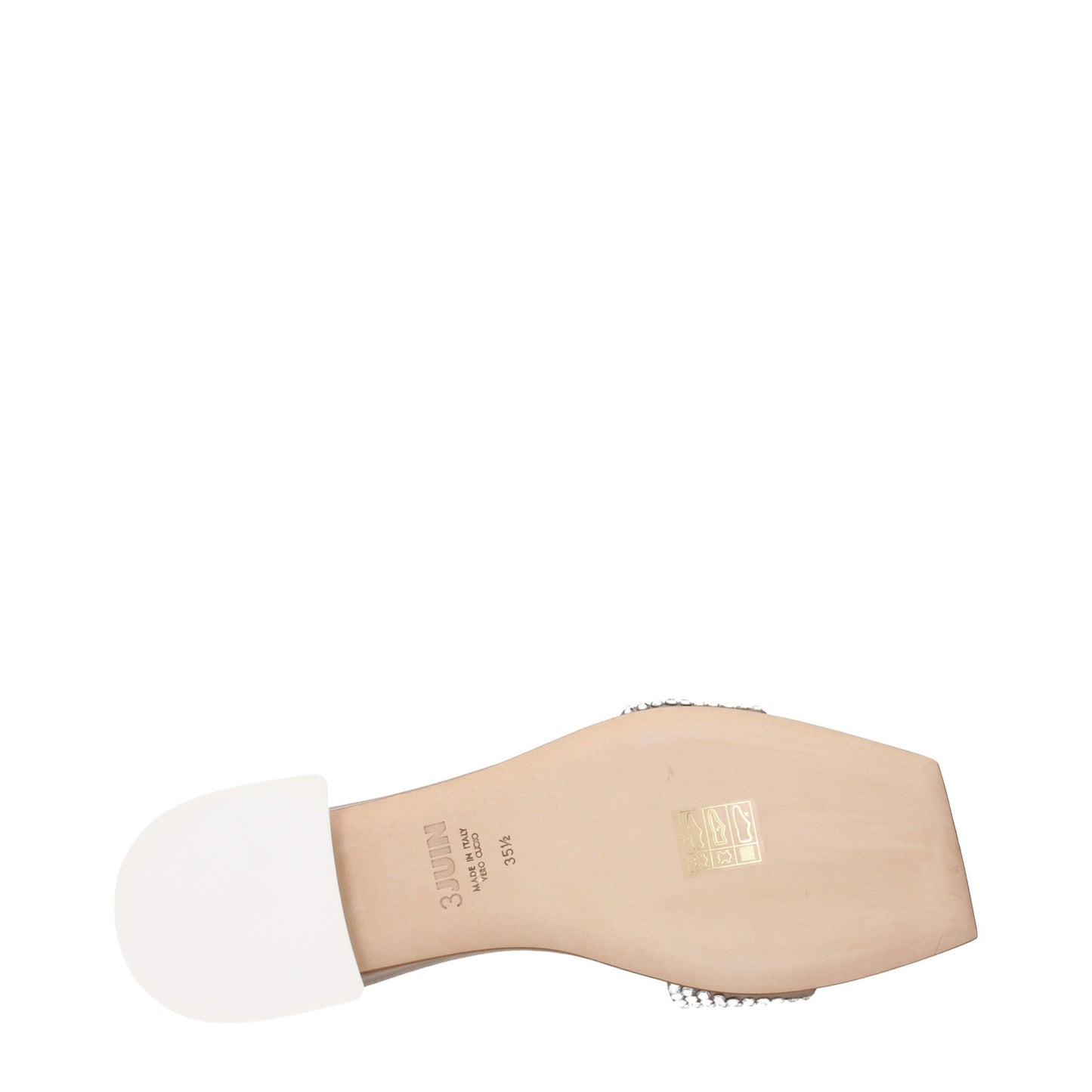 Beige Satin Slippers Sandals