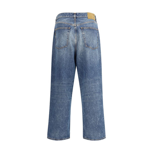 Light Blue Cotton Relaxed Fit Jeans