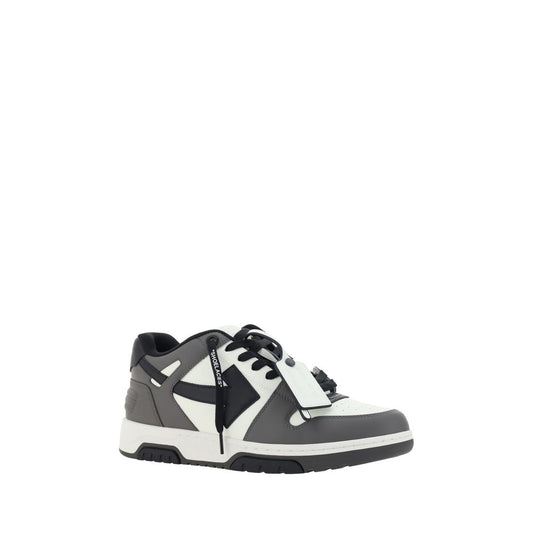 Gray Calf Leather Bos Taurus Low Top Sneakers