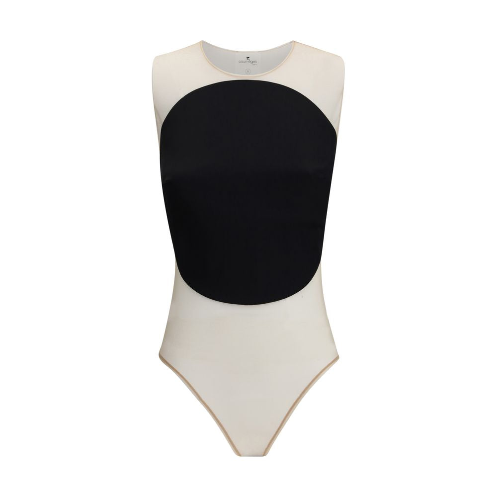 ILLUSION CIRCLE SATIN BODYSUIT