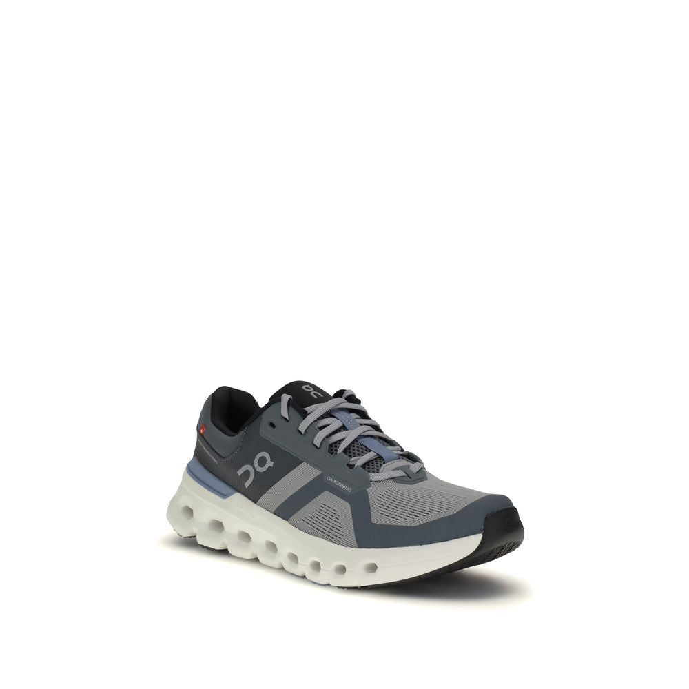 Gray Rubber Athletic Sneakers