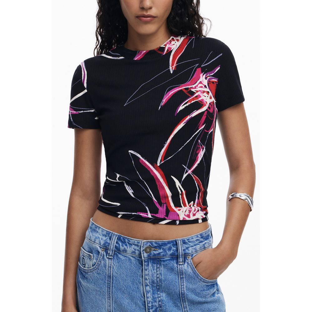 Black Viscose Women Top