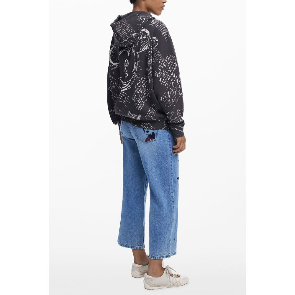 Black Cotton Women Sweater