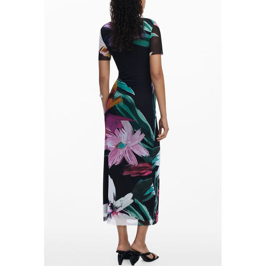 Black Polyester Women Dress