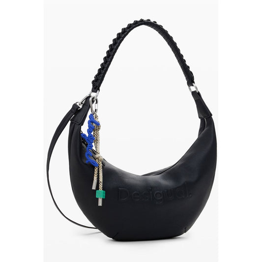 Black Polyethylene Women Handbag