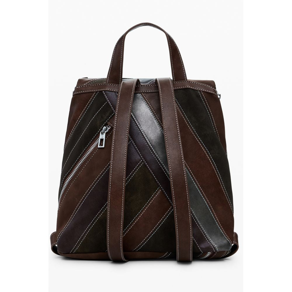 Marrone Poliuretano Women Backpack