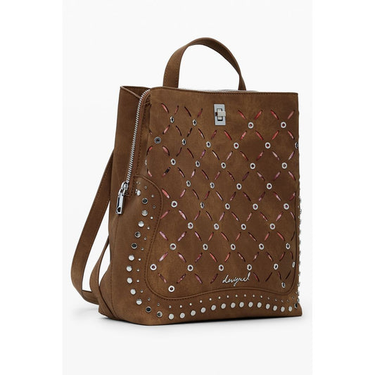 Marrone Poliuretano Women Backpack