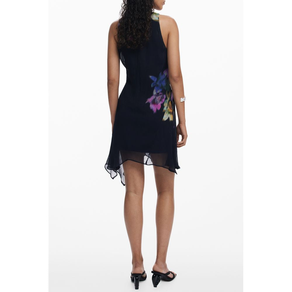 Black Polyester Women Dress