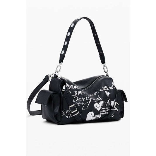 Black Polyurethane Women's Handbag
