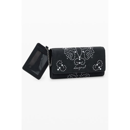 Black Polyurethane Women's Wallet