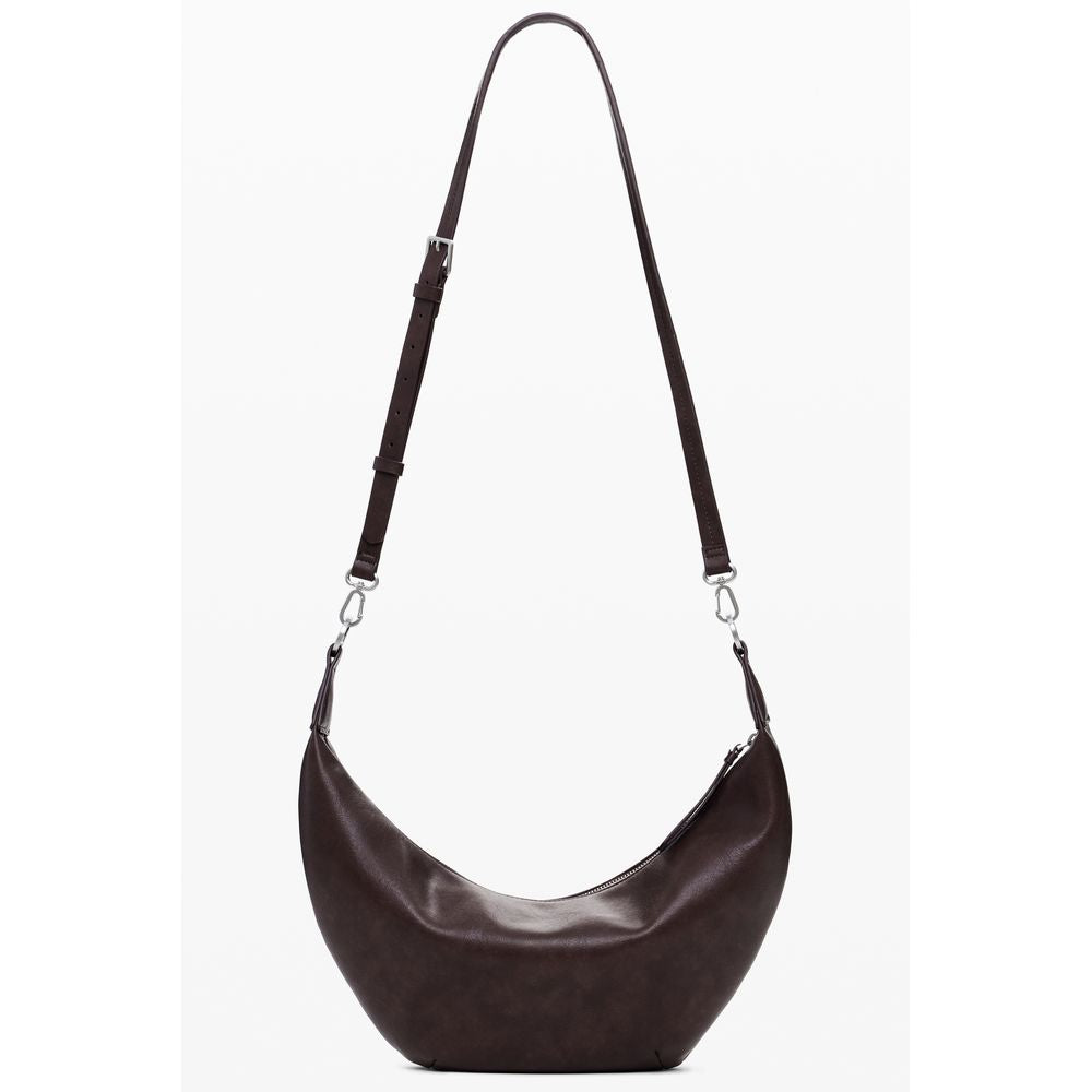 Brown Polyethylene Women Handbag
