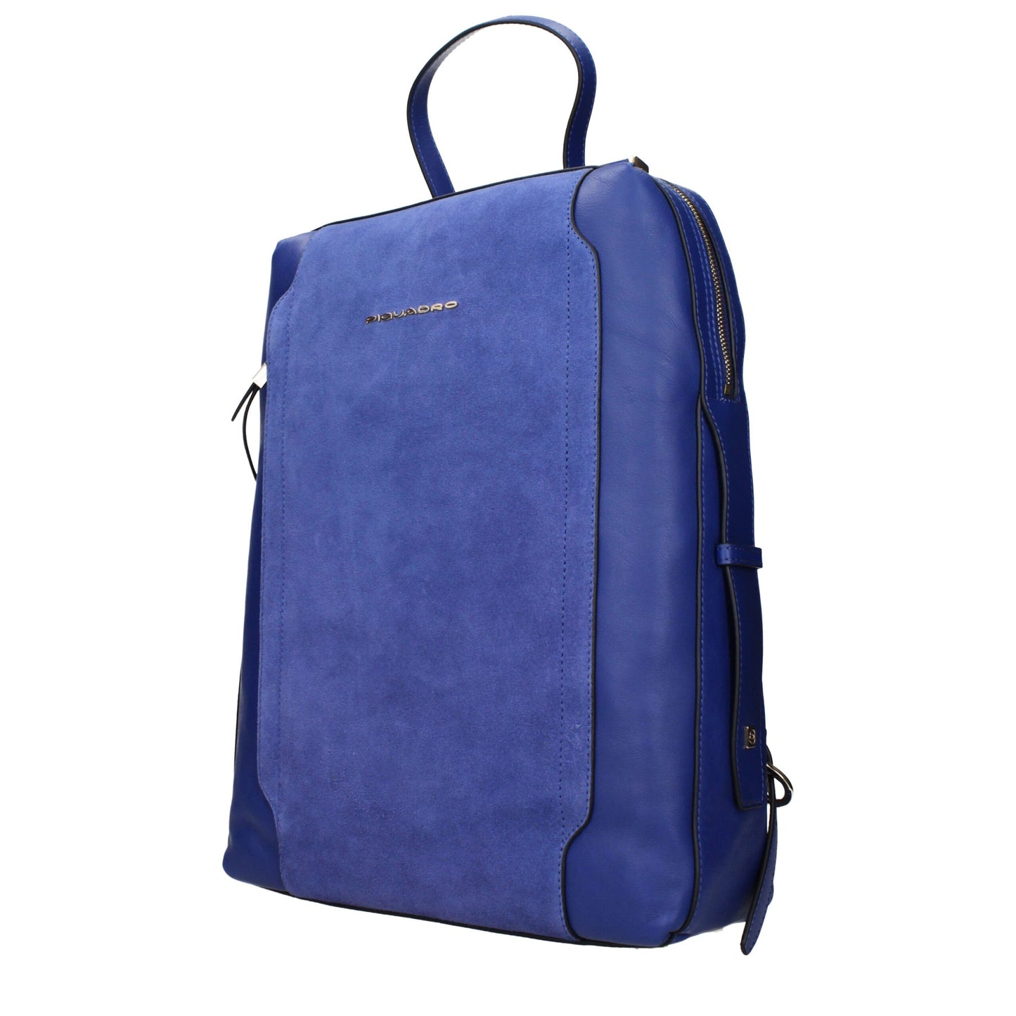 Blue Leather Backpack