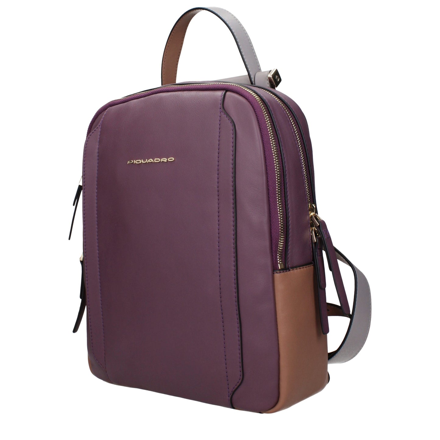 Purple Leather Backpack