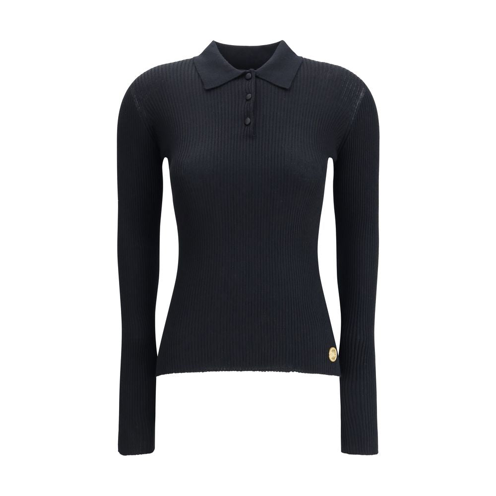 Ribbed Polo Sweater