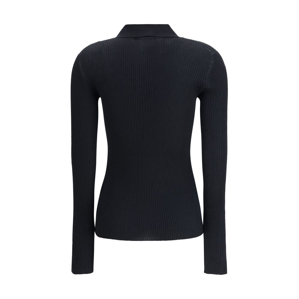 Ribbed Polo Sweater