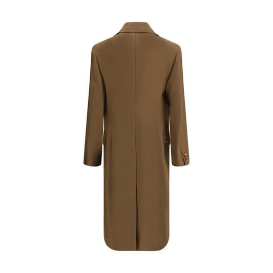 Brown Fleece Wool Coat