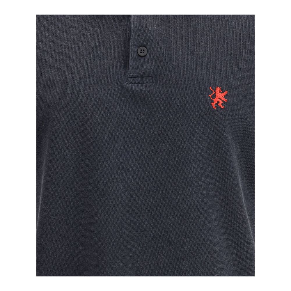 Black Cotton Polo Shirt