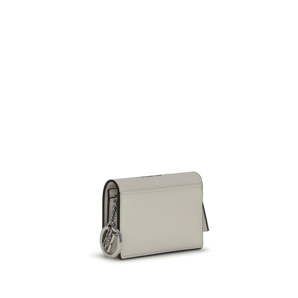 GANNI CARD HOLDER WITH FLAP CAT SIGNATUR