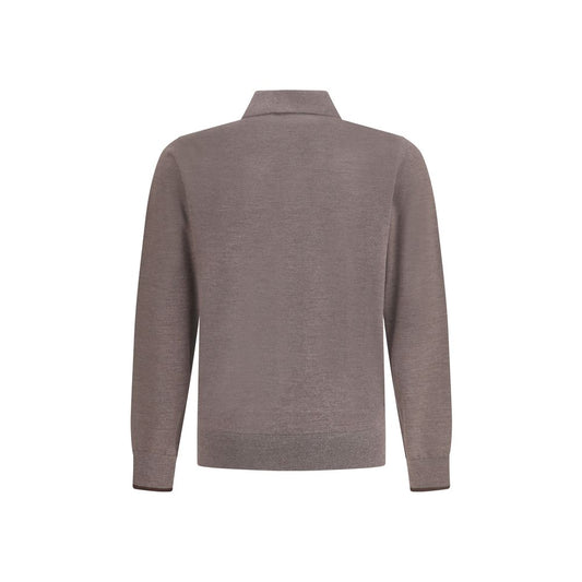 Knitted Long Sleeved Polo Shirt