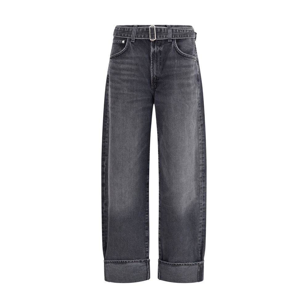 Cuffed Taper wide Jeans