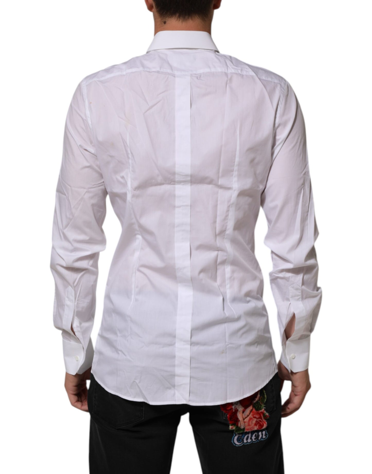 White Crown Collared GOLD Formal Dress Shirt
