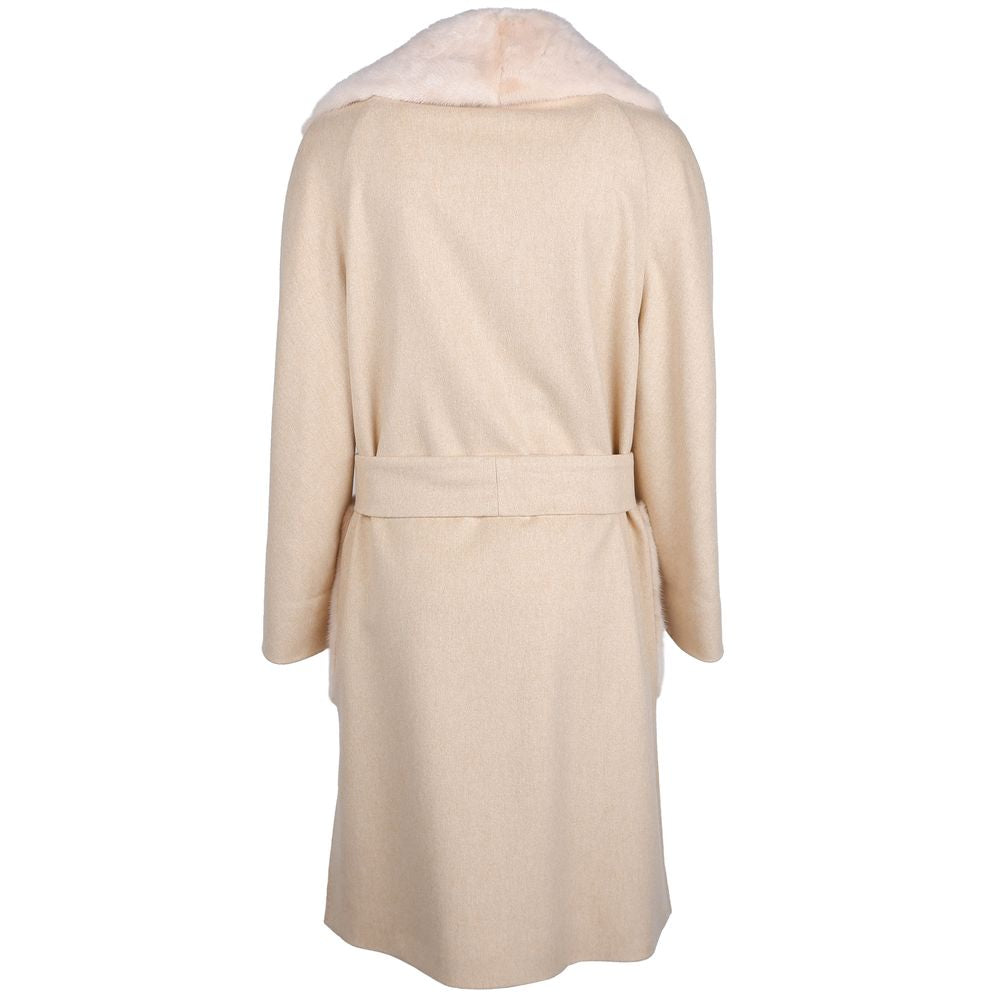 Beige Wool Jackets & Coat