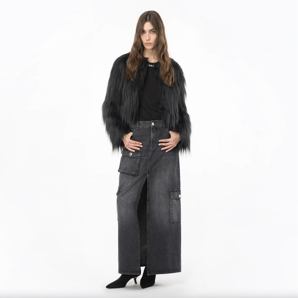 Black Cotton Skirt